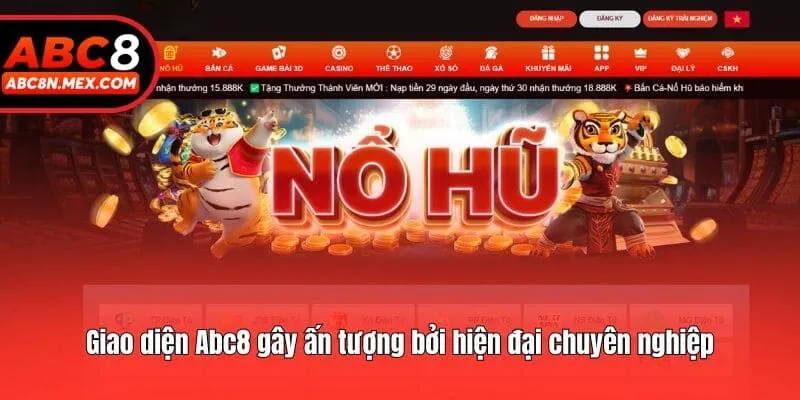 Giao diện Abc8 gây ấn tượng bởi hiện đại chuyên nghiệp